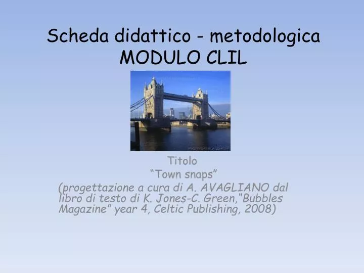 scheda didattico metodologica modulo clil