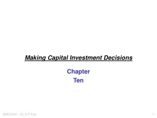 Making Capital Investment Decisions