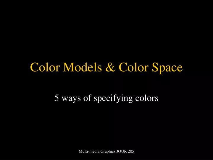 color models color space