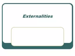 externalities