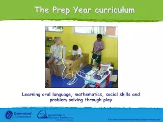 The Prep Year curriculum