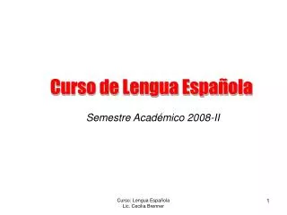 Semestre Académico 2008-II