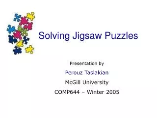 Solving Jigsaw Puzzles