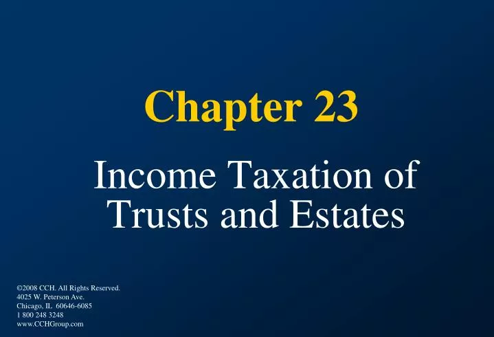 chapter 23 income taxation of trusts and estates
