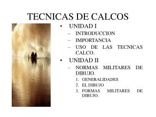 TECNICAS DE CALCOS