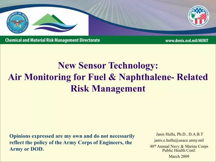 new sensor technology air monitoring for fuel naphthalene related risk management