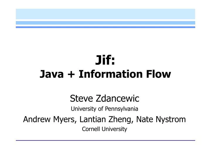 jif java information flow
