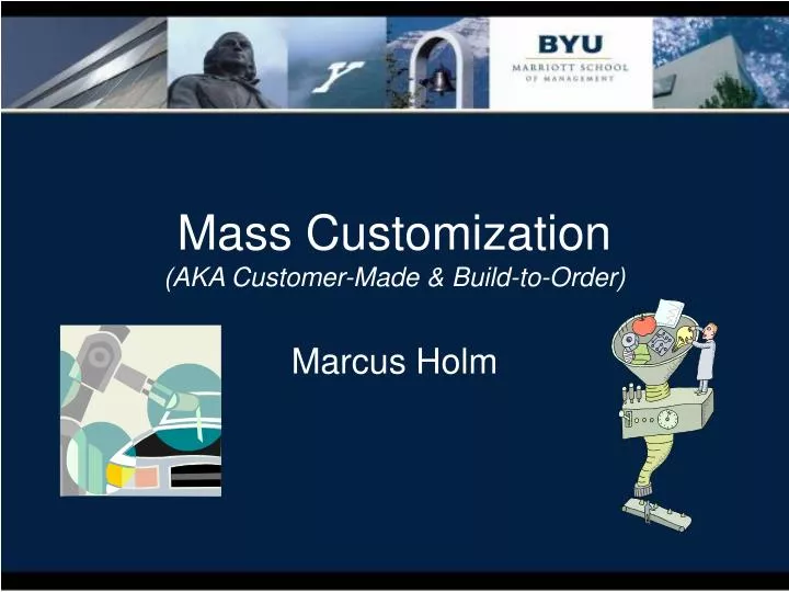 mass customization aka customer made build to order
