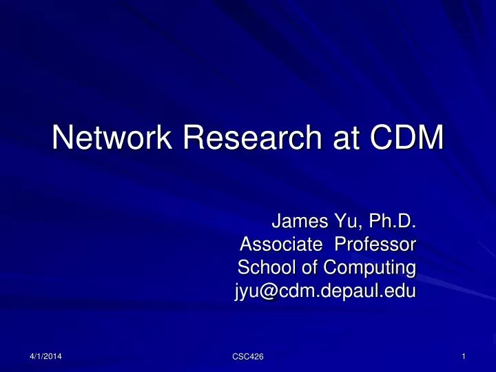 network research at cdm