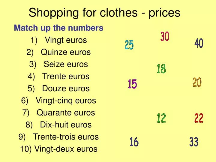 shopping for clothes prices