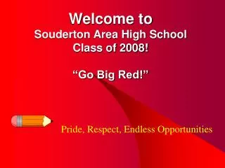 Welcome to Souderton Area High School Class of 2008! “Go Big Red!”