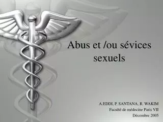 abus et ou s vices sexuels