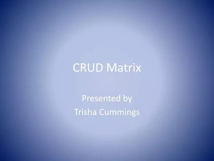 crud matrix