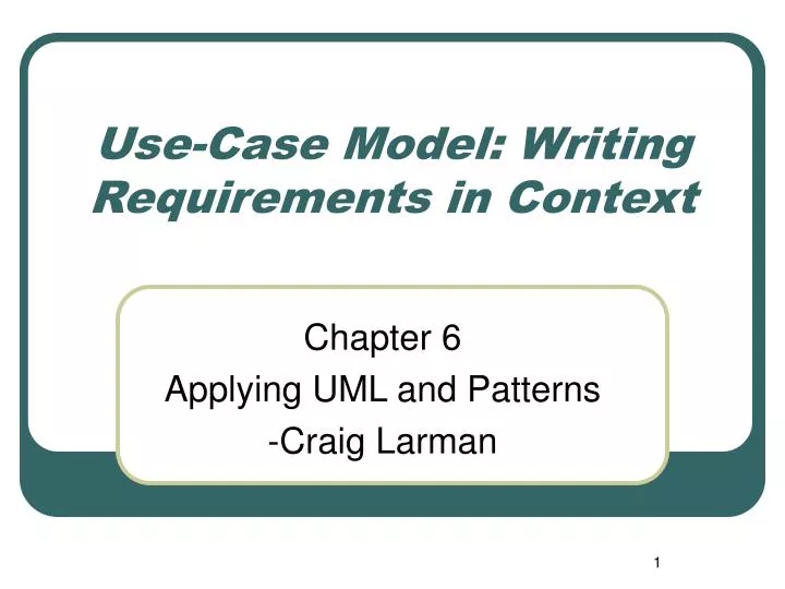 use case model writing requirements in context