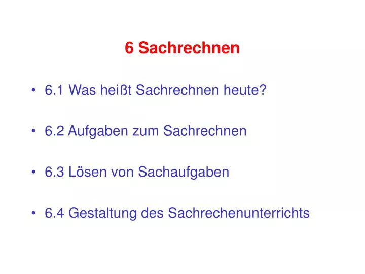 6 sachrechnen