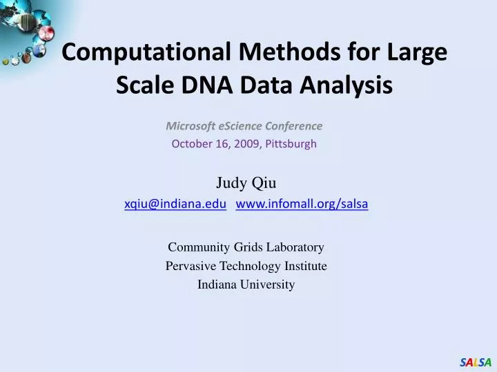 computational methods for large scale dna data analysis