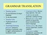GRAMMAR TRANSLATION - slide 1