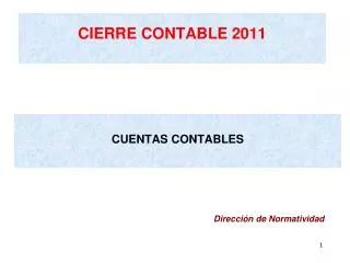 CIERRE CONTABLE 2011
