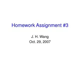 Homework Assignment #3