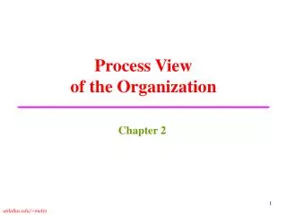 Process View of the Organization