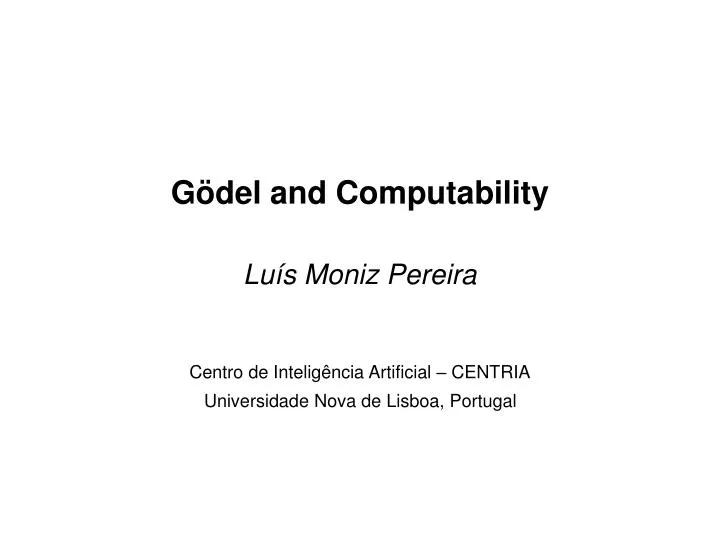 g del and computability