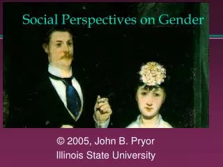 Social Perspectives on Gender