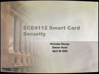 ECE4112 Smart Card Security