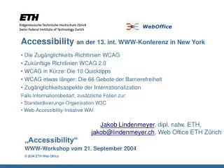 Accessibility an der 13. int. WWW-Konferenz in New York