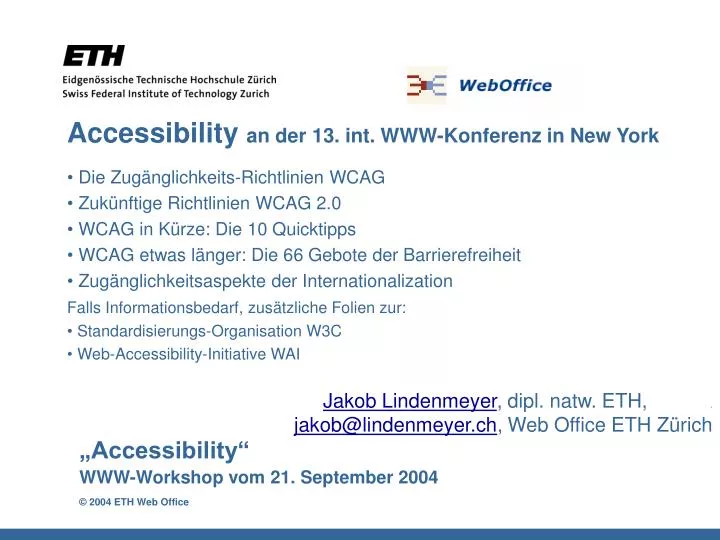 accessibility an der 13 int www konferenz in new york