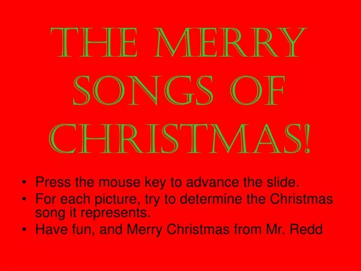 the merry songs of christmas