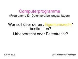 computerprogramme programme f r datenverarbeitungsanlagen