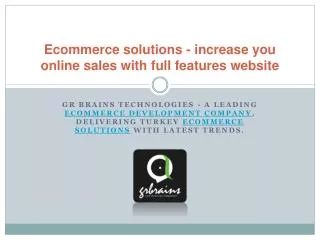 increase you online sales with full features website