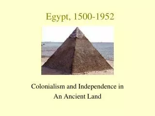 Egypt, 1500-1952