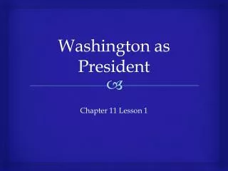 Washington as President