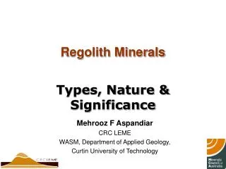 Regolith Minerals
