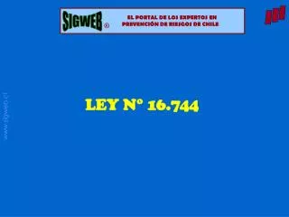 LEY N° 16.744