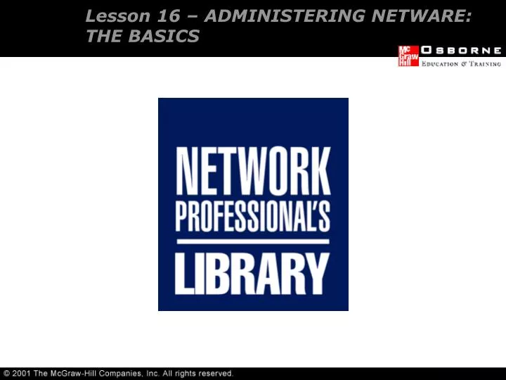 lesson 16 administering netware the basics