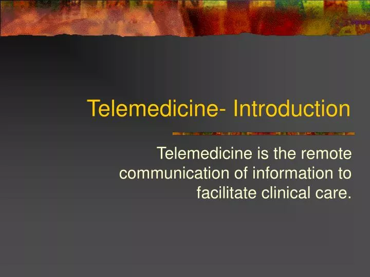 telemedicine introduction