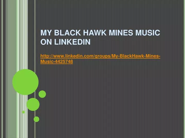 my black hawk mines music on linkedin