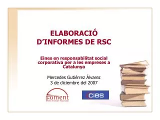 elaboraci d informes de rsc