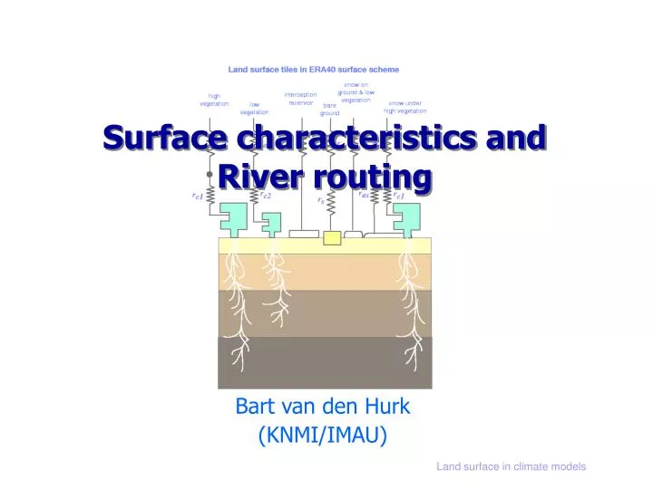 surface characteristics and river routing
