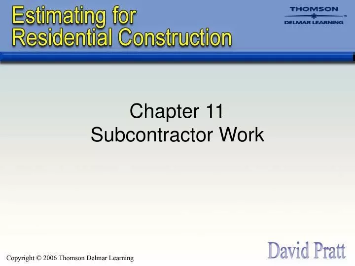 chapter 11 subcontractor work