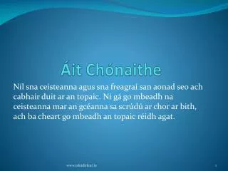 Áit Chónaithe