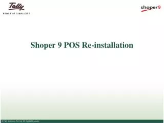 Shoper 9 POS Re-installation