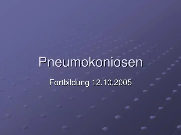 pneumokoniosen