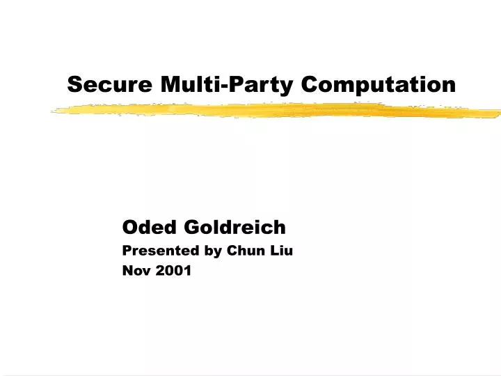 secure multi party computation