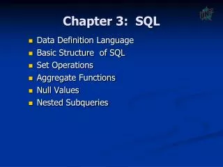Chapter 3: SQL