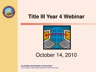 Title III Year 4 Webinar October 14, 2010