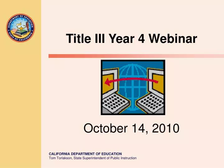 title iii year 4 webinar october 14 2010