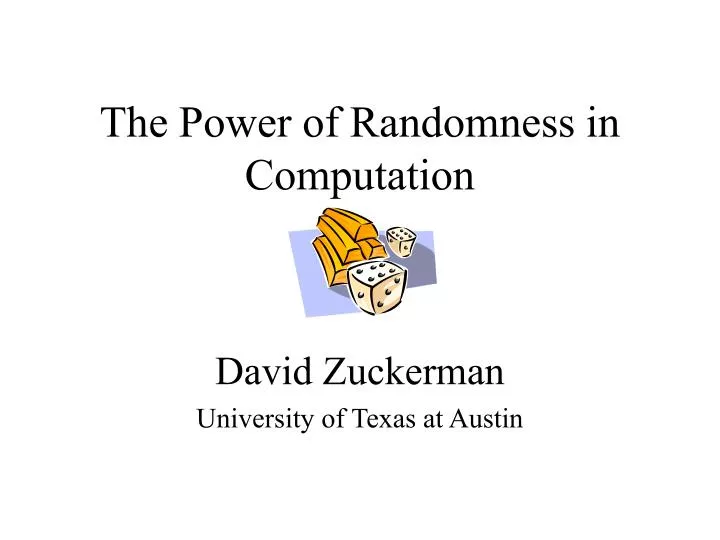 the power of randomness in computation